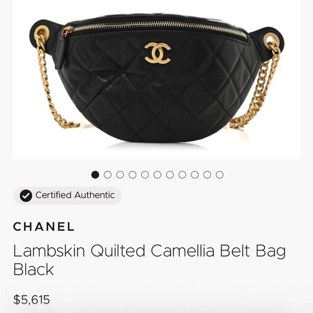 Chanel Black Quilted Belt Bag